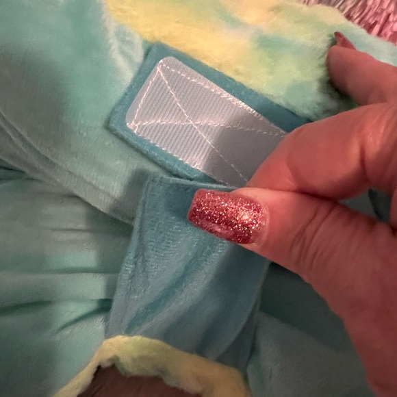 Green & Blue Dinosaur with Shiny Heart Comb & Feet * Stuffed Animal Pillow - Picture 7 of 16